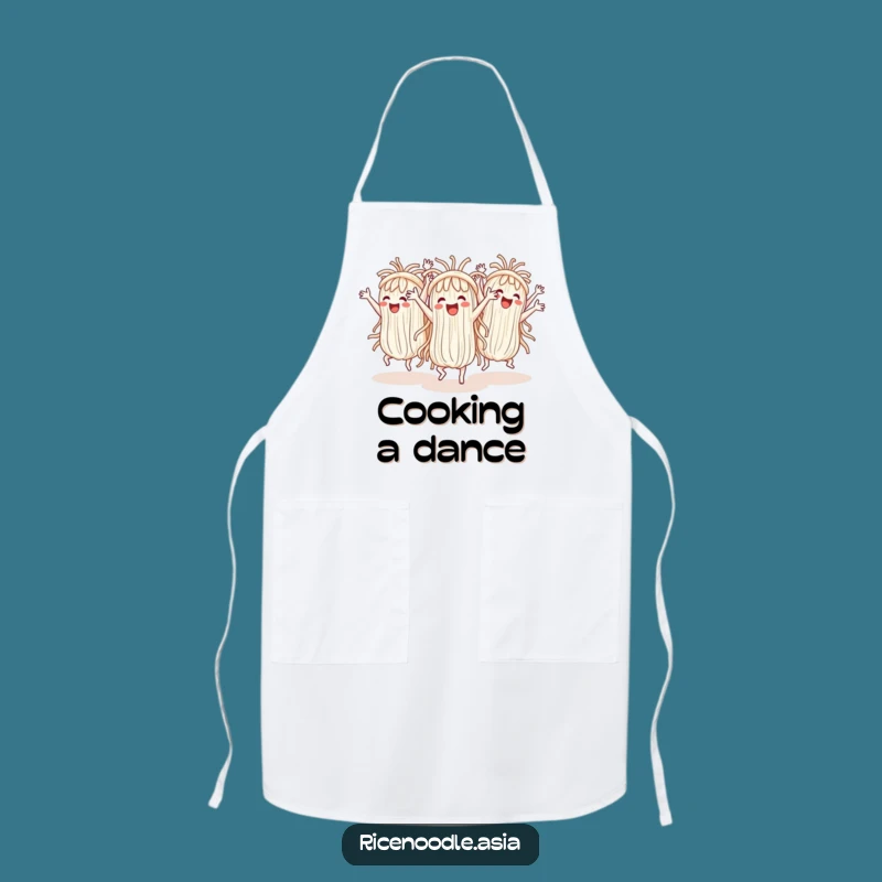 Funny Noodle Dance Apron: Cheerful Noodles for Fun Cooking
