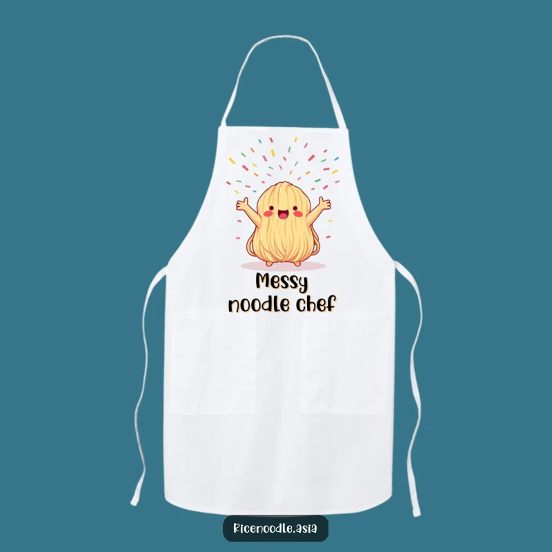 Funny Noodle Bundle Apron: Whimsical Confetti Kitchen Wear for Joyful Cooks