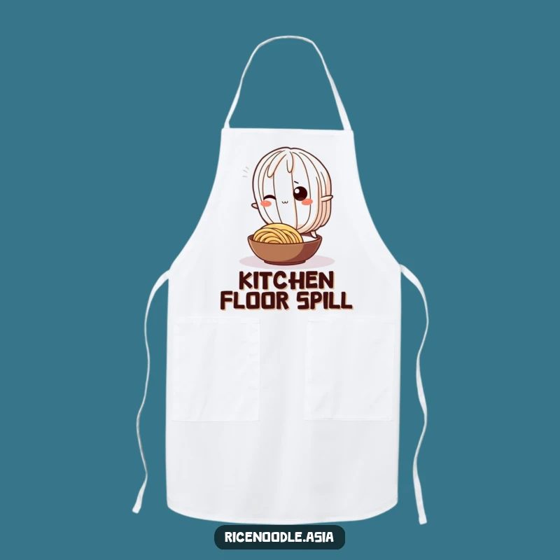 Funny Noodle Trip Apron: Playful Wiggling Rice Chef's Wear