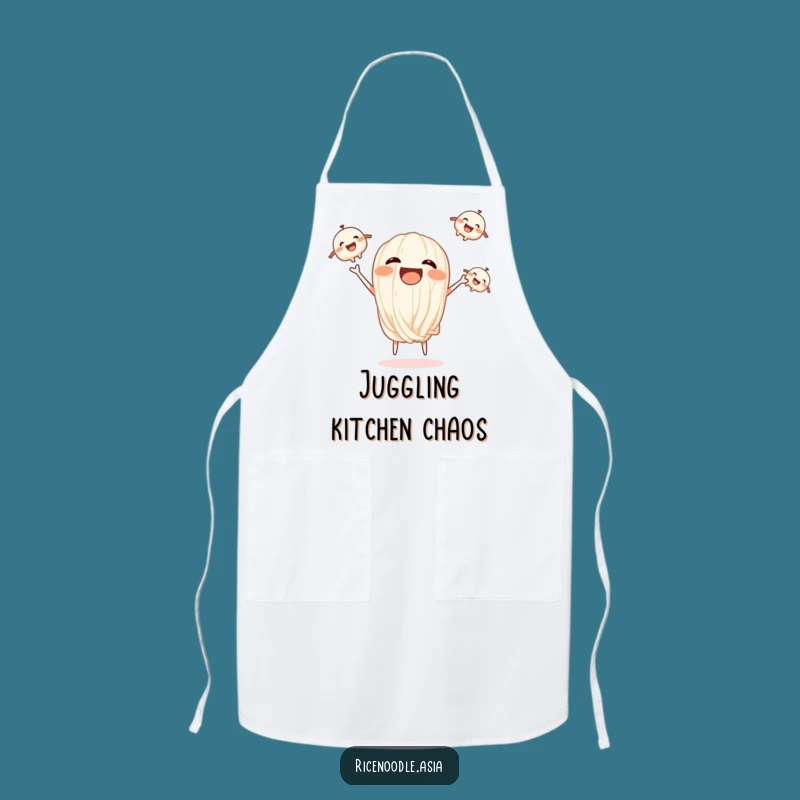 Funny Juggling Noodles Apron - Kitchen Humor & Pasta Lover Gift