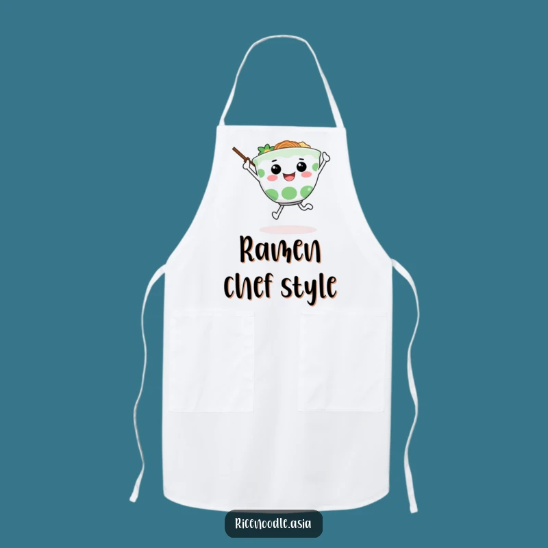 Funny Ramen Skip Apron: Joyful Character Wear for Happy Cooks