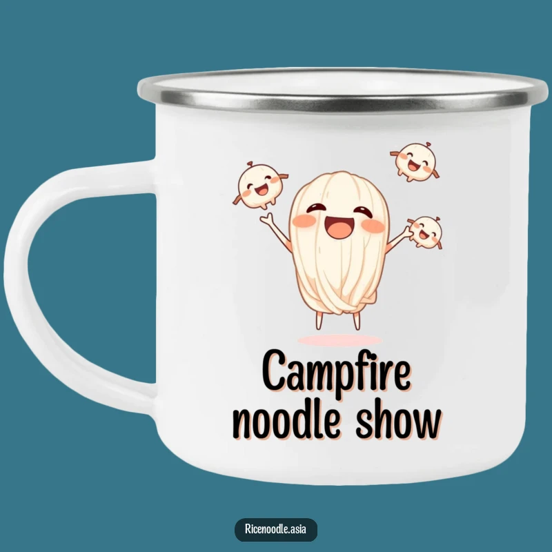 Funny Juggling Noodles Camping Mug - Durable & Hilarious Outdoor Gift