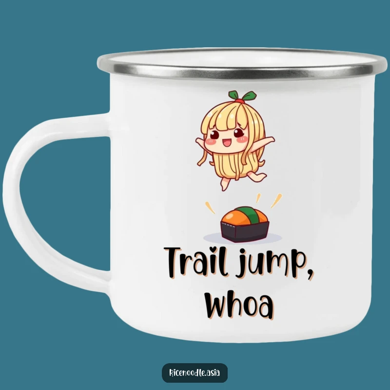 Funny Leaping Noodle Camping Mug: Durable Silly Jump Cup