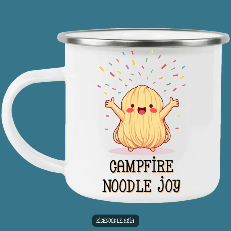 Funny Noodle Bundle Camping Mug: Whimsical Confetti Adventure for Outdoor Fun