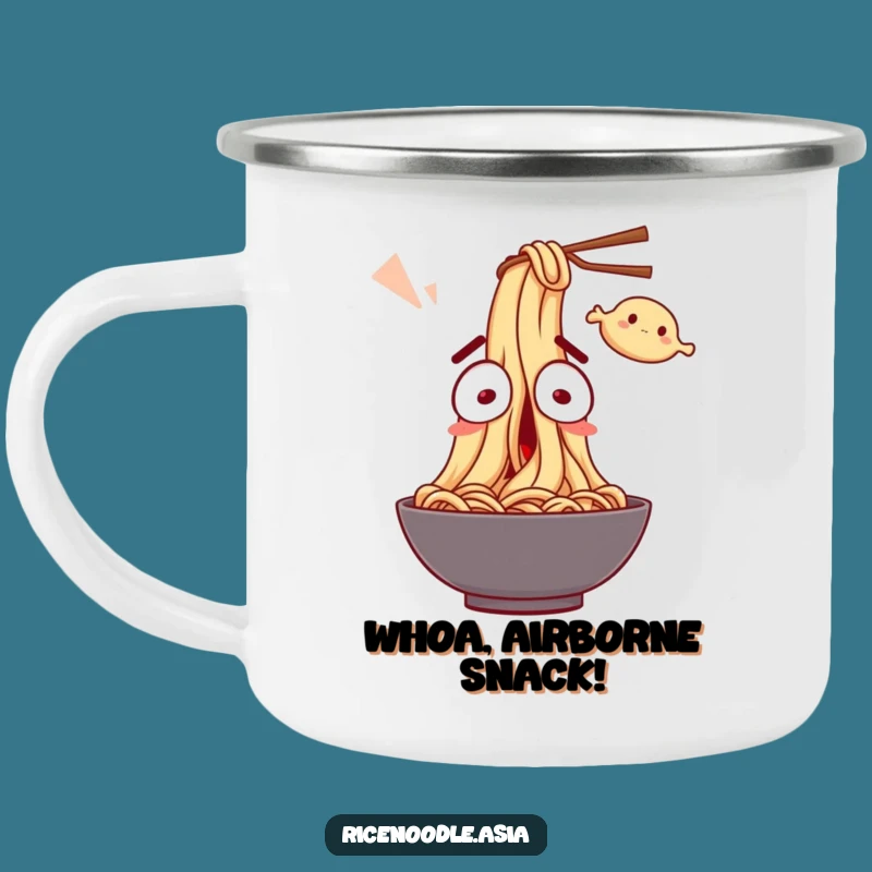 Funny Noodle Surprise Camping Mug: Durable Startled Character Cup