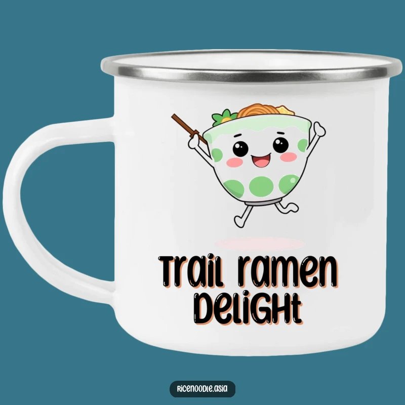 Funny Ramen Skip Camping Mug: Joyful Character for Outdoor Adventures