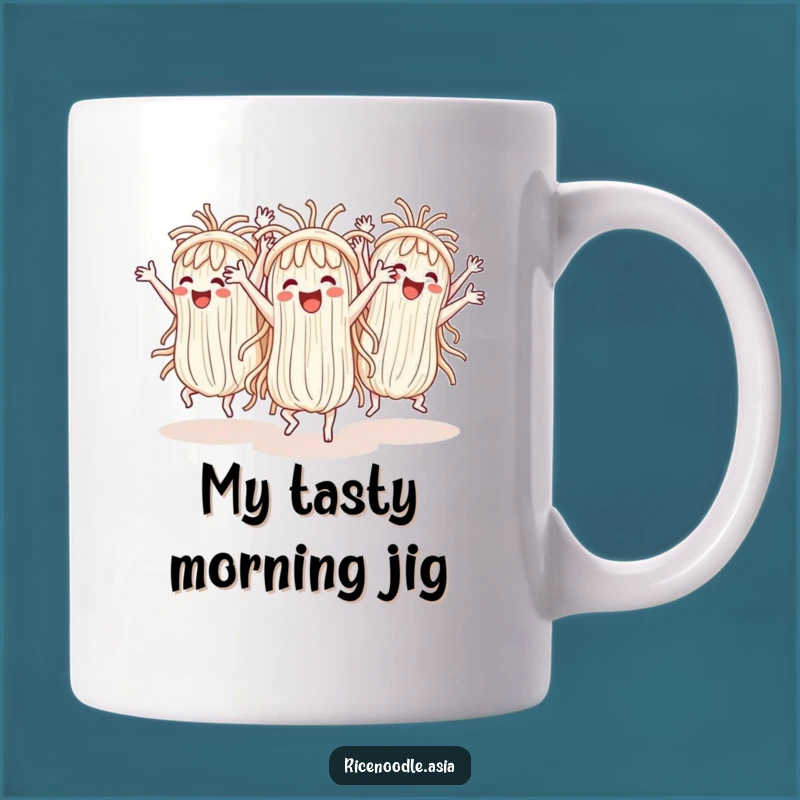 Funny Noodle Dance Mug: Cheerful Noodles, Synchronized Moves, Hilarious Gift