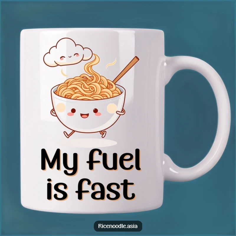 Funny Noodle Jogger Mug - Whimsical Foodie Travel Gift