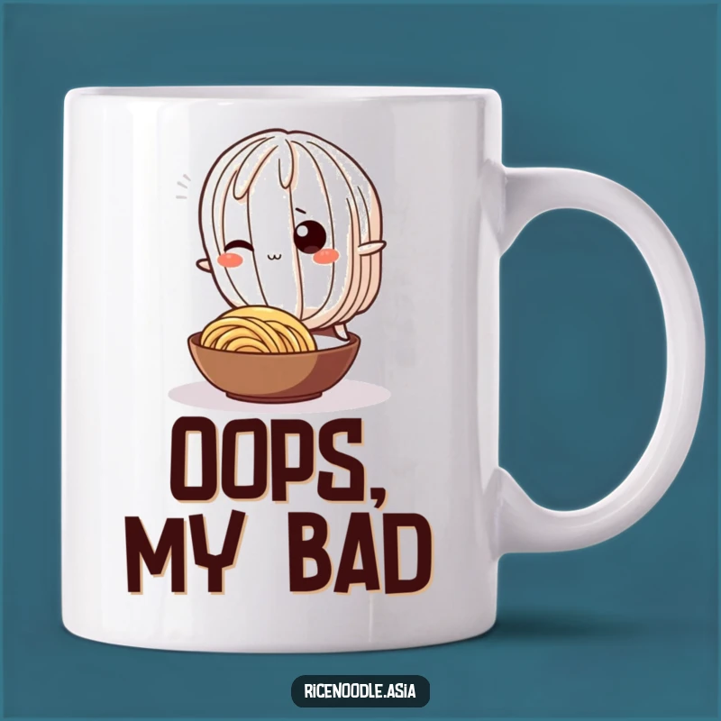 Funny Noodle Trip Mug: Adorable Wiggling Rice Noodle Character Gift
