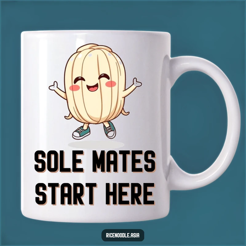 Funny Udon Noodle Mug: A Bouncing Cartoon Character, Perfect Funny Gift for Noodle Lovers