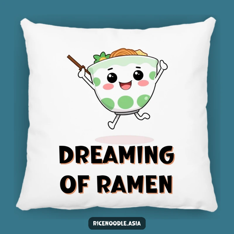 Funny Ramen Skip Pillow: Cozy Joyful Character Cushion for Happy Homes