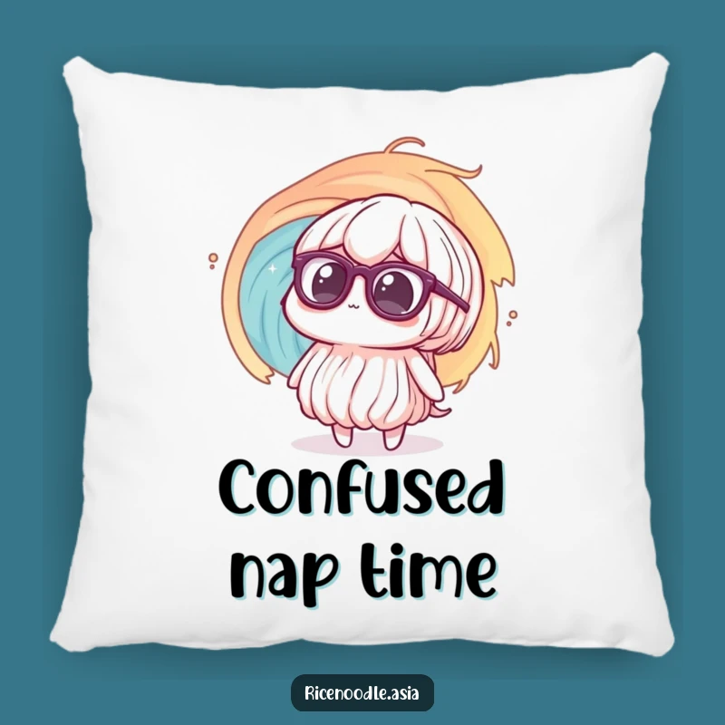 Funny Confused Noodle Pillow: Cozy Vortex Panic, Soft Comfort