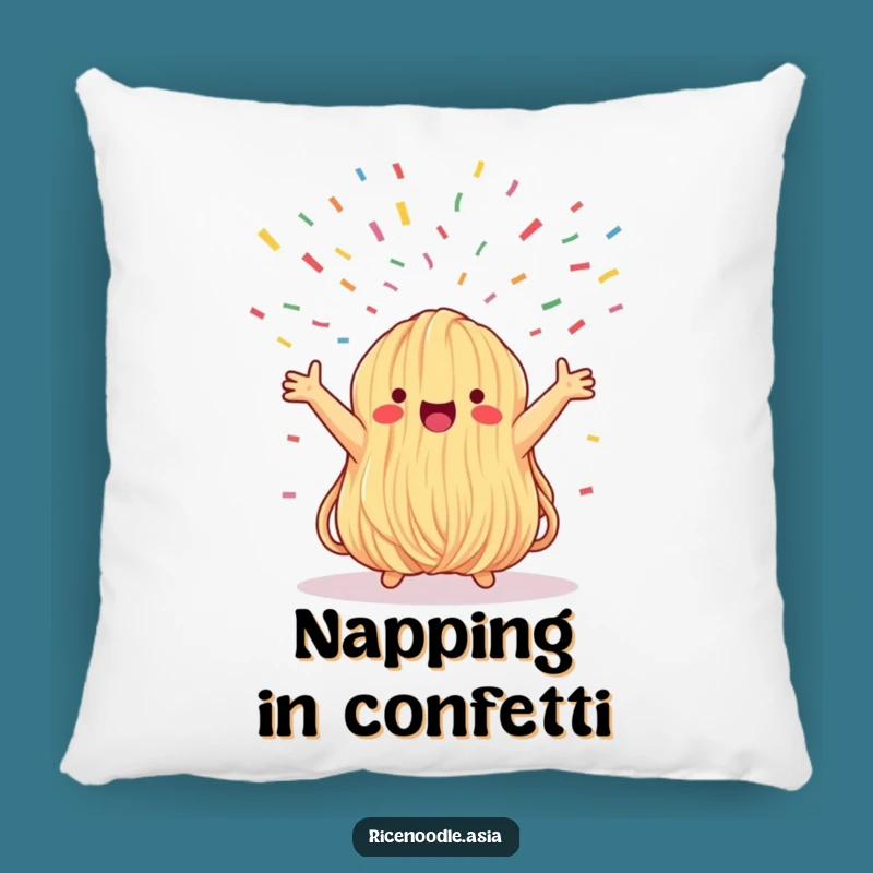 Funny Noodle Bundle Pillow: Whimsical Confetti Cushion for Cozy Smiles