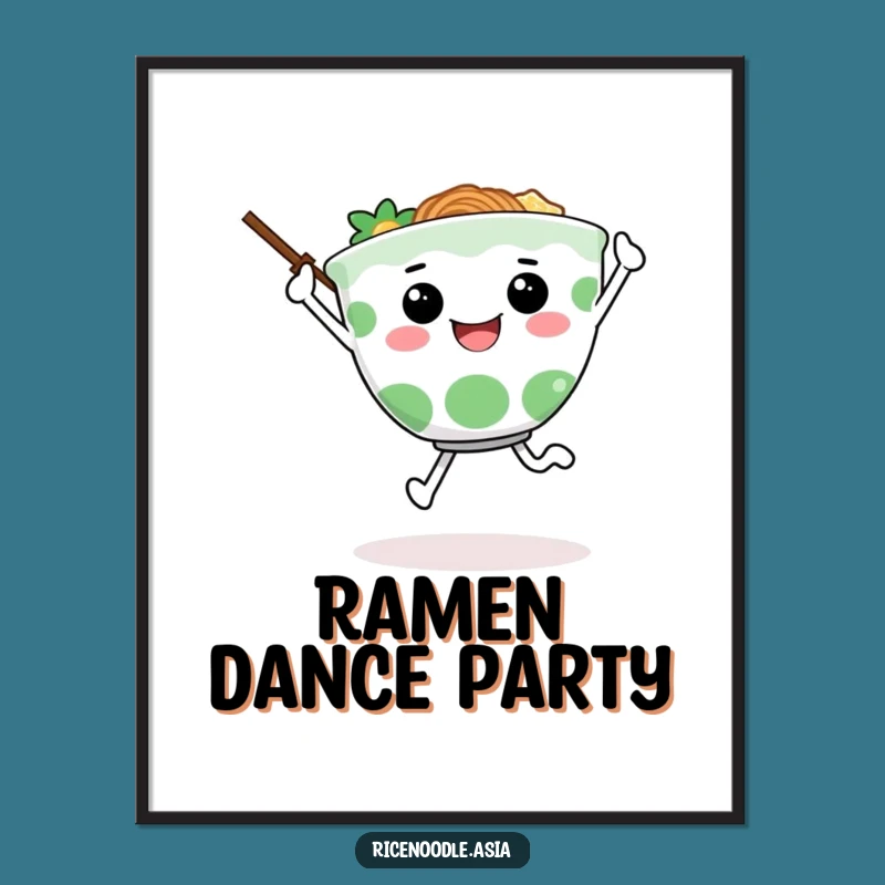 Funny Ramen Skip Digital Art: Joyful Character Decor for Instant Smiles