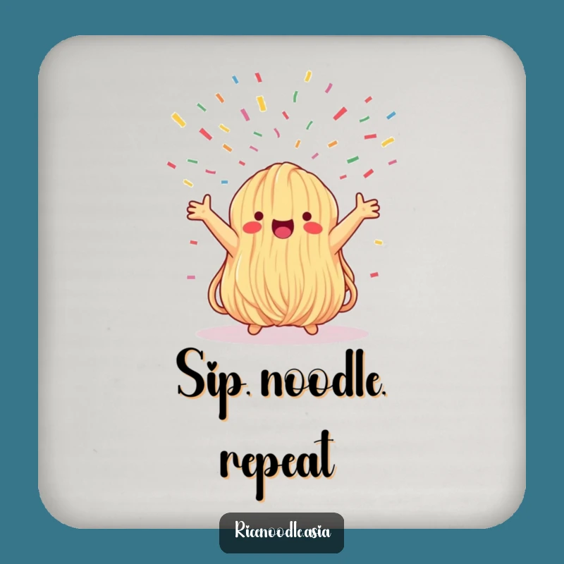 Funny Noodle Bundle Coasters: Whimsical Confetti Protection for Your Surfaces