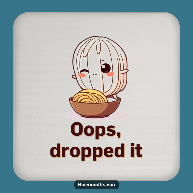 Funny Noodle Trip Coaster: Protect Surfaces with Wiggling Rice Humor