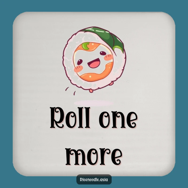 Funny Sushi Roll Coasters: Protect Surfaces with Cartoon Fun, Funny Gift