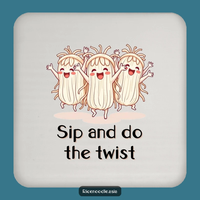 Funny Noodle Dance Coaster: Protect Surfaces with Cheerful Noodles