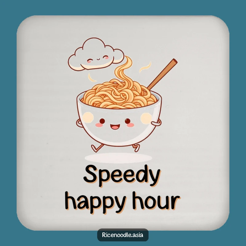Funny Noodle Coaster - Quirky Food Drink Protector Gift