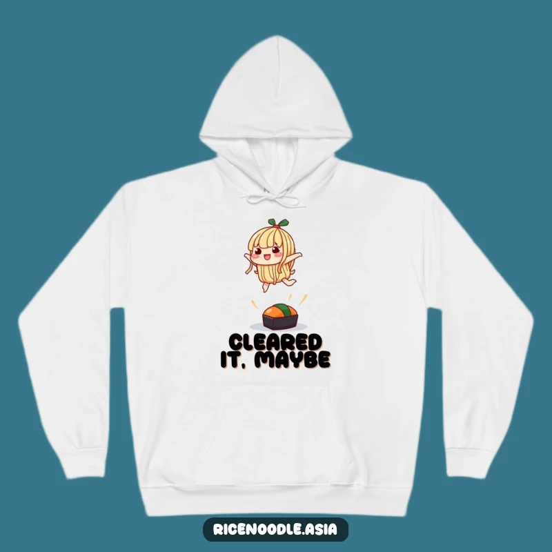 Funny Leaping Noodle Hoodie: Cozy Silly Jump Character Sweatshirt