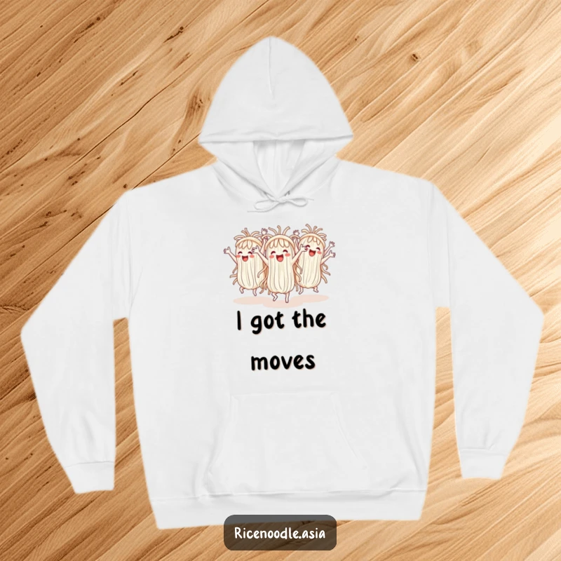 Funny Hoodie: Cheerful rice noodles dance in unison with exaggerated arm movements, offering cozy comfort and a dose of humor.