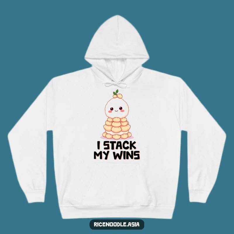 Cozy Funny Rice Ball Hoodie: Warm Dumpling Stacker Humor Design