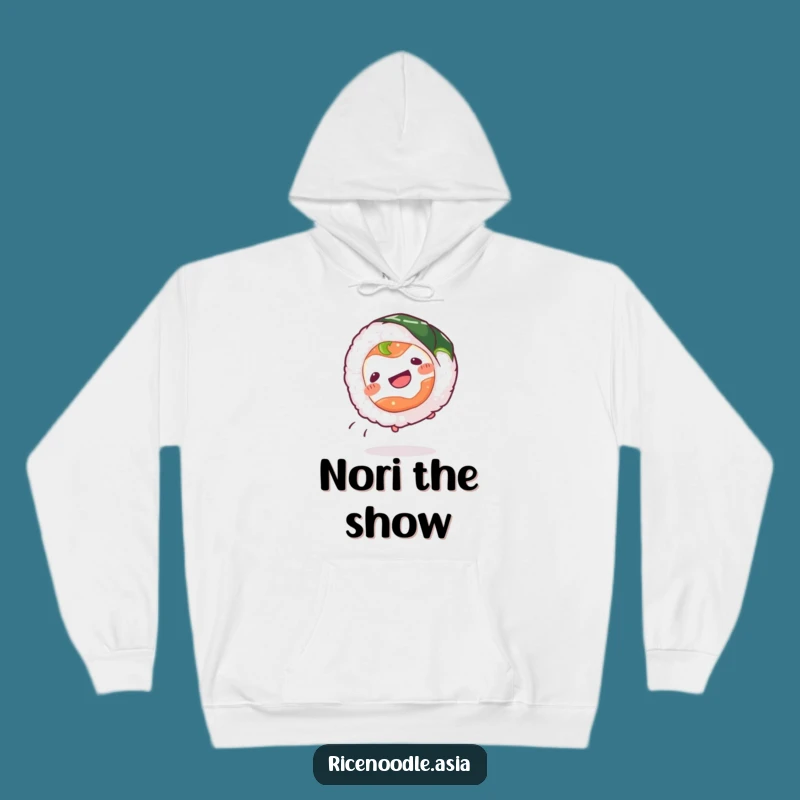 Funny Sushi Roll Hoodie: Cozy Cartwheeling Character, Perfect Funny Gift