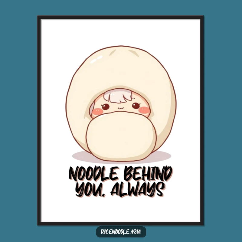 Free Printable Wall Art: Shy Noodle & Dumpling Funny Downloadable Poster