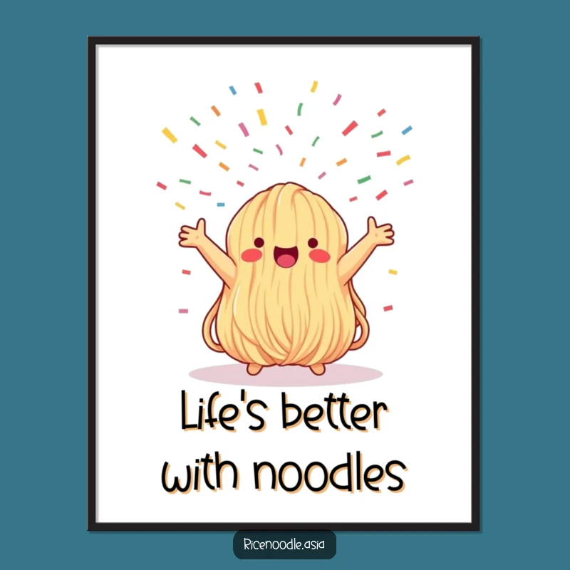Free Printable Wall Art: Whimsical Noodle Bundle Confetti Humor Downloadable Art Gift