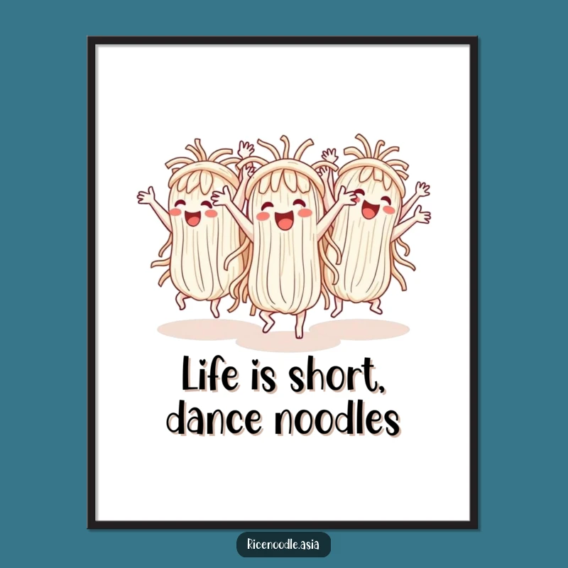 Free Printable Wall Art: Dancing Noodles for a Whimsical Space