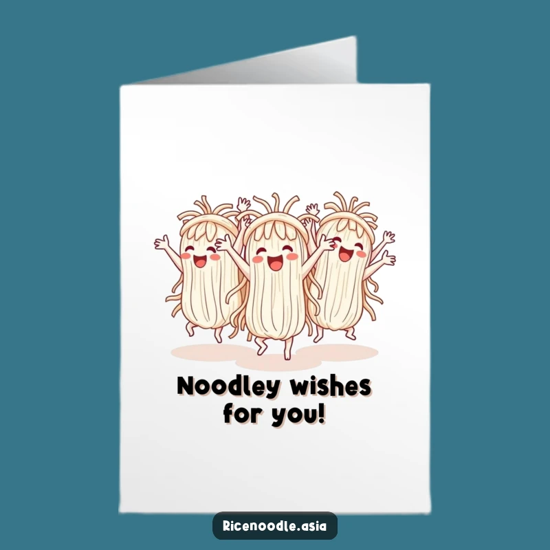 Free Printable Birthday Card: Dancing Noodles for a Fun Celebration