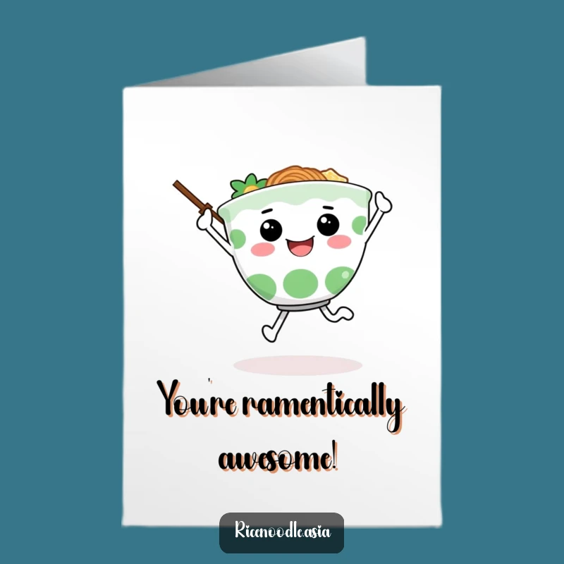 Free Printable Congrats Card: Happy Ramen Skip Funny Celebration Downloadable Gift