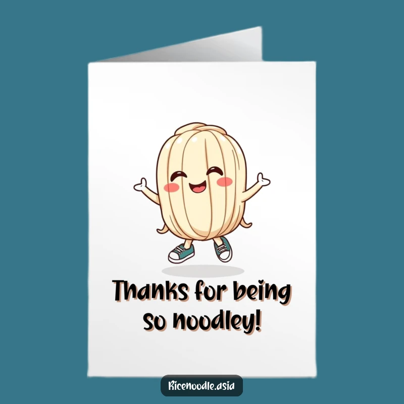 Free Printable Thank You Card: Silly Udon Noodle Expressing Gratitude, Downloadable Fun
