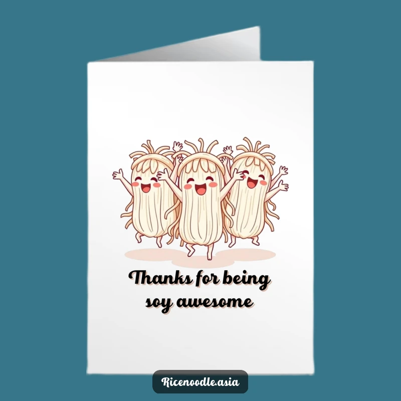 Free Printable Thank You Card: Noodles Say Thanks with a Dance