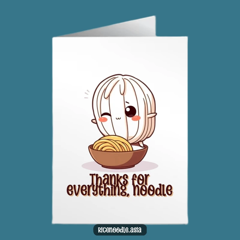 Free Printable Thank You Card - Wiggling Noodle Tripping Design for Grateful Smiles