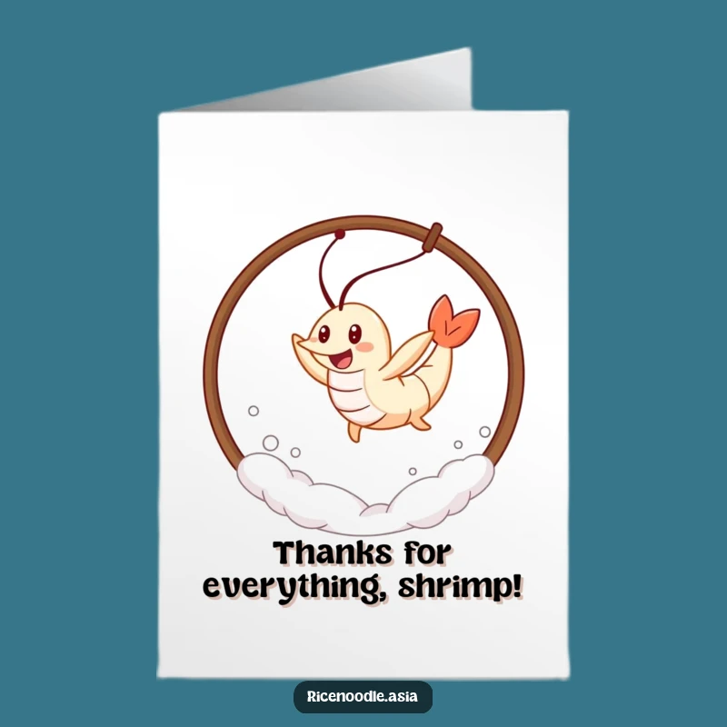 Free Printable Thank You Card: Tempura Shrimp Gratitude, Downloadable Fun