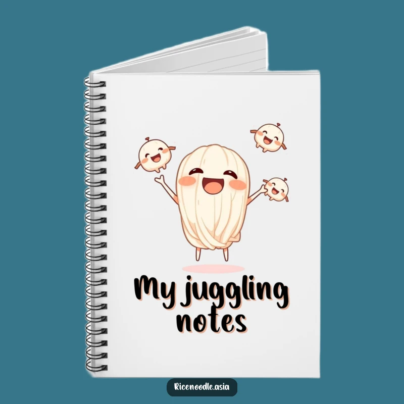 Funny Juggling Noodles Notebook - Creative Journal & Gift for Foodies
