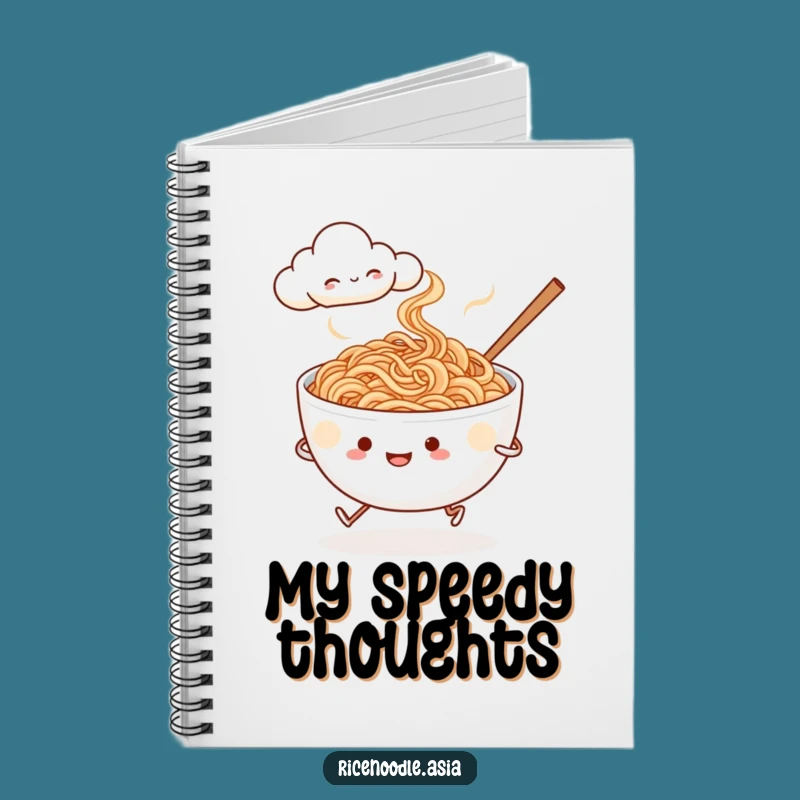 Funny Noodle Jogger Notebook - Quirky Foodie Journal Gift