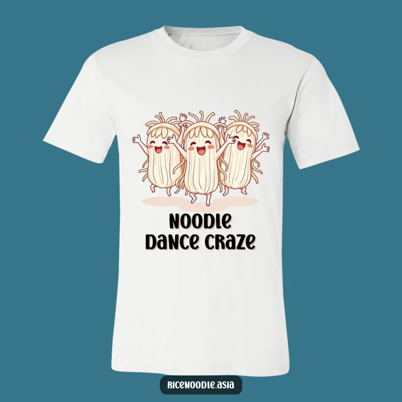 Funny Noodle Dance T-Shirt: Cheerful Noodles, Synchronized Moves, Fun Wear