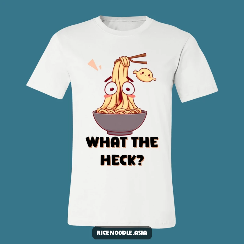 Funny Noodle Surprise T-Shirt: Wide-Eyed Character Tee Shirt