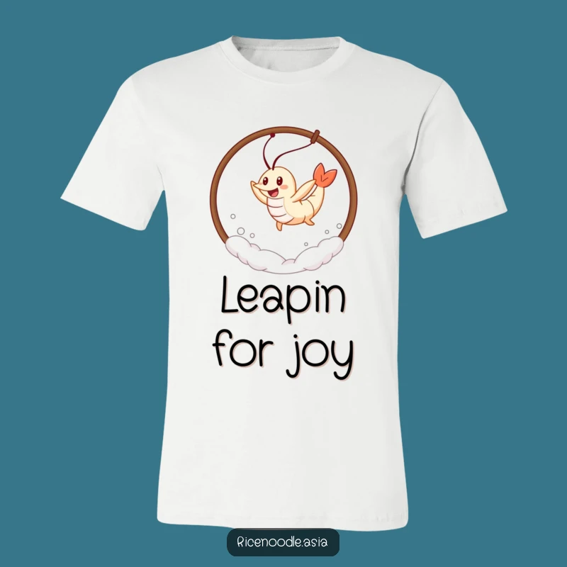 Funny Tempura Shrimp T-Shirt: Leaping Foodie Fun, Great Funny Gift Idea