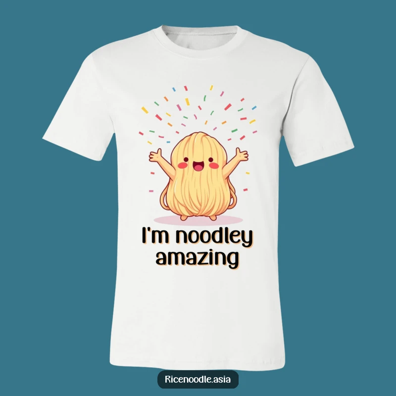 Funny Noodle Bundle T-Shirt: Whimsical Confetti Design for Joyful Souls