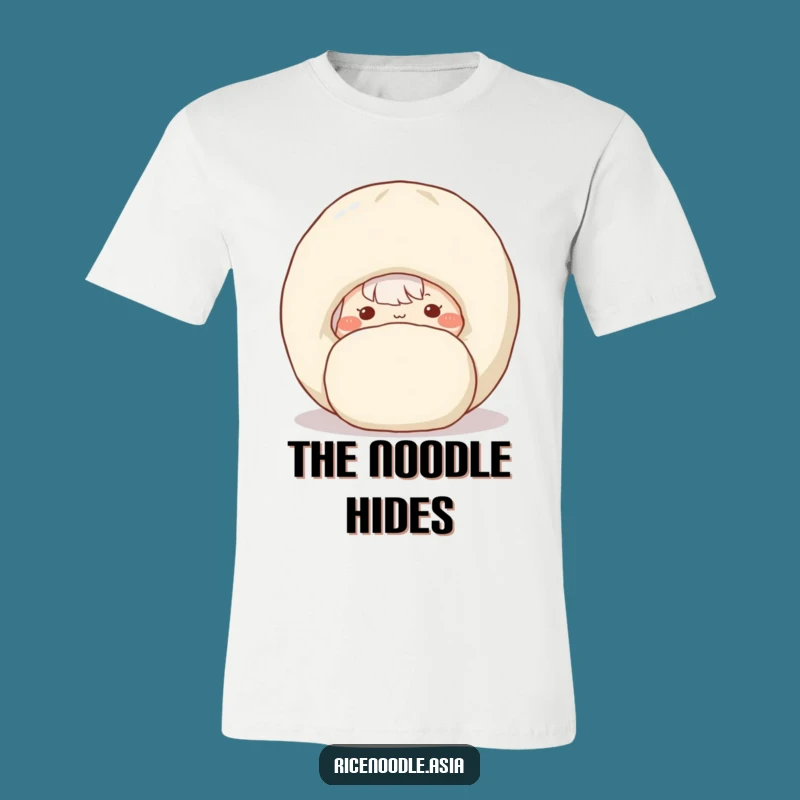 Funny Shy Rice Noodle T-Shirt - Cute Noodle & Dumpling Tee