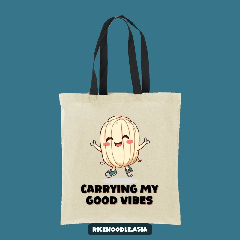 Funny Udon Noodle Tote Bag: Bouncing Cartoon Character Style, Ideal Funny Gift