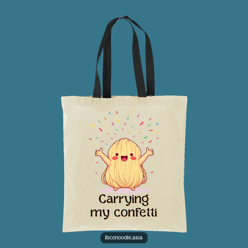 Funny Noodle Bundle Tote Bag: Whimsical Confetti Design for Stylish Adventures