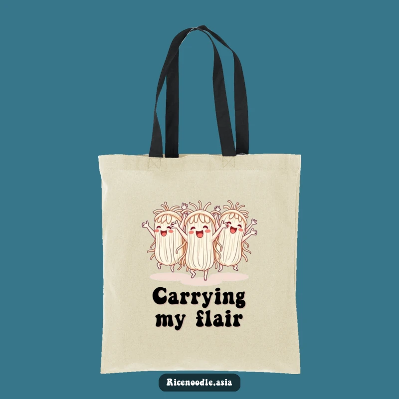 Funny Noodle Dance Tote Bag: Cheerful Noodles, Carry Fun & Moves