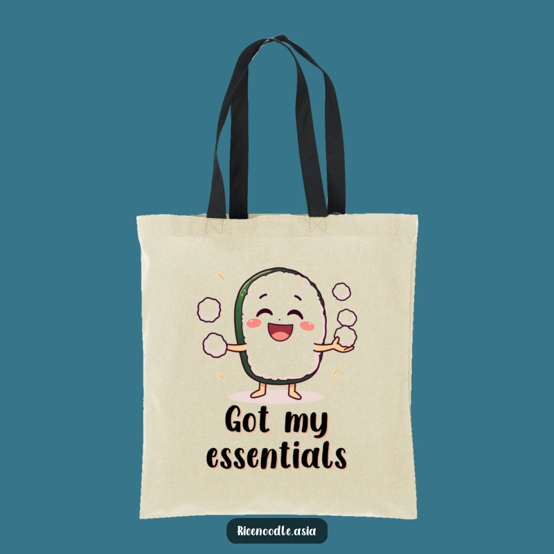 Funny Sushi Juggling Tote Bag: Durable Grinning Roll Carryall