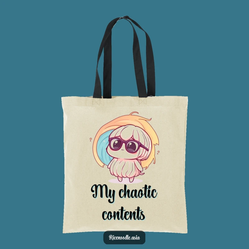 Funny Confused Noodle Tote Bag: Vortex Panic, Carry Confusion
