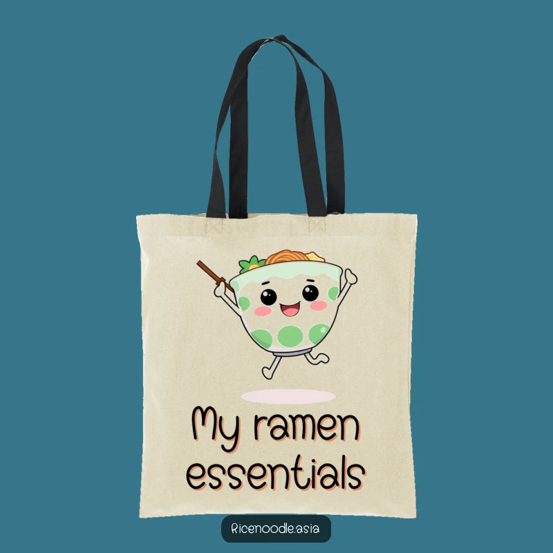 Funny Ramen Skip Tote Bag: Joyful Character Carry-all for Daily Fun